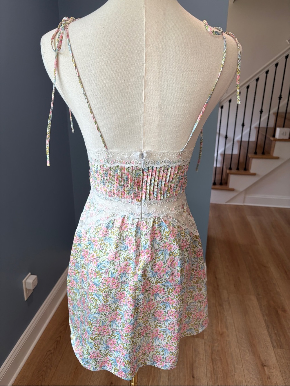 For Love & Lemons Farrah Slip Dress Floral Lace Corset Mini Dress XS - Picture 6 of 9